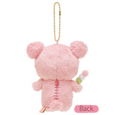 Sanrio Rilakkuma Sakura Atsumete Sitting Plush Keychain - Rilakkuma